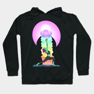 Yoga and Coffee - Warrior Pose II Hoodie